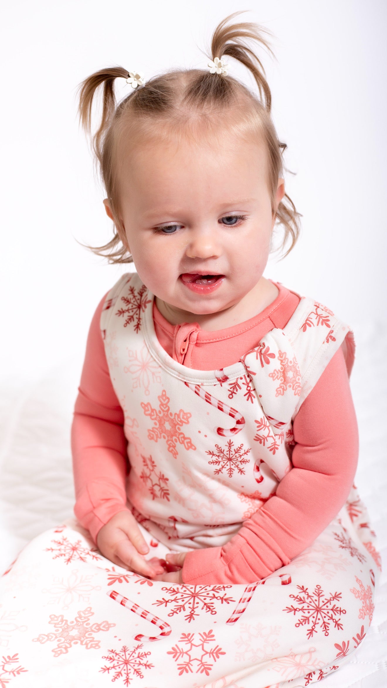 My First Candy Cane Bundle: Bamboo Sleep Sack In Blue & Peach & Free Onesie