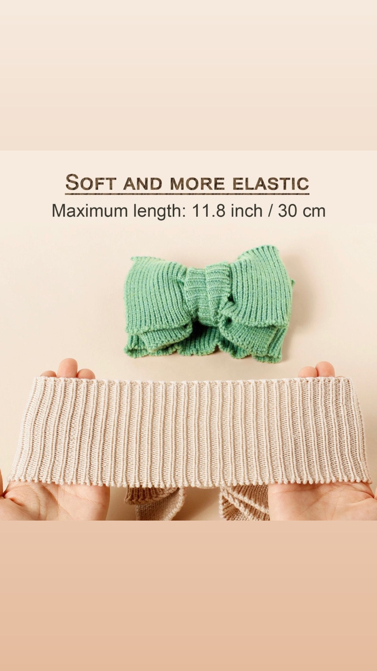 Newborn Knit Bows – Oversized Soft Turban Headbands for Babies
