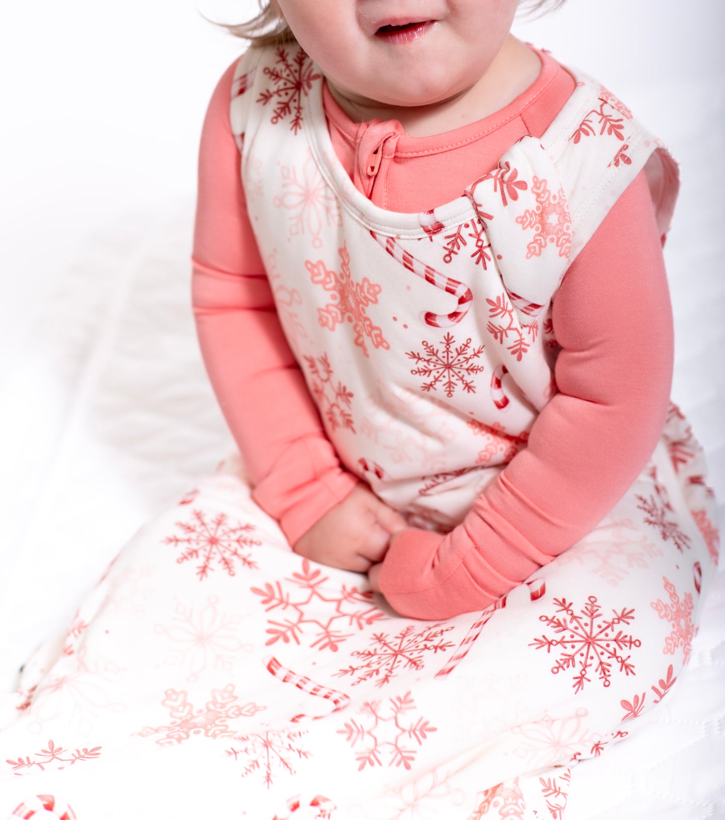 My First Candy Cane Bundle: Bamboo Sleep Sack In Blue & Peach & Free Onesie