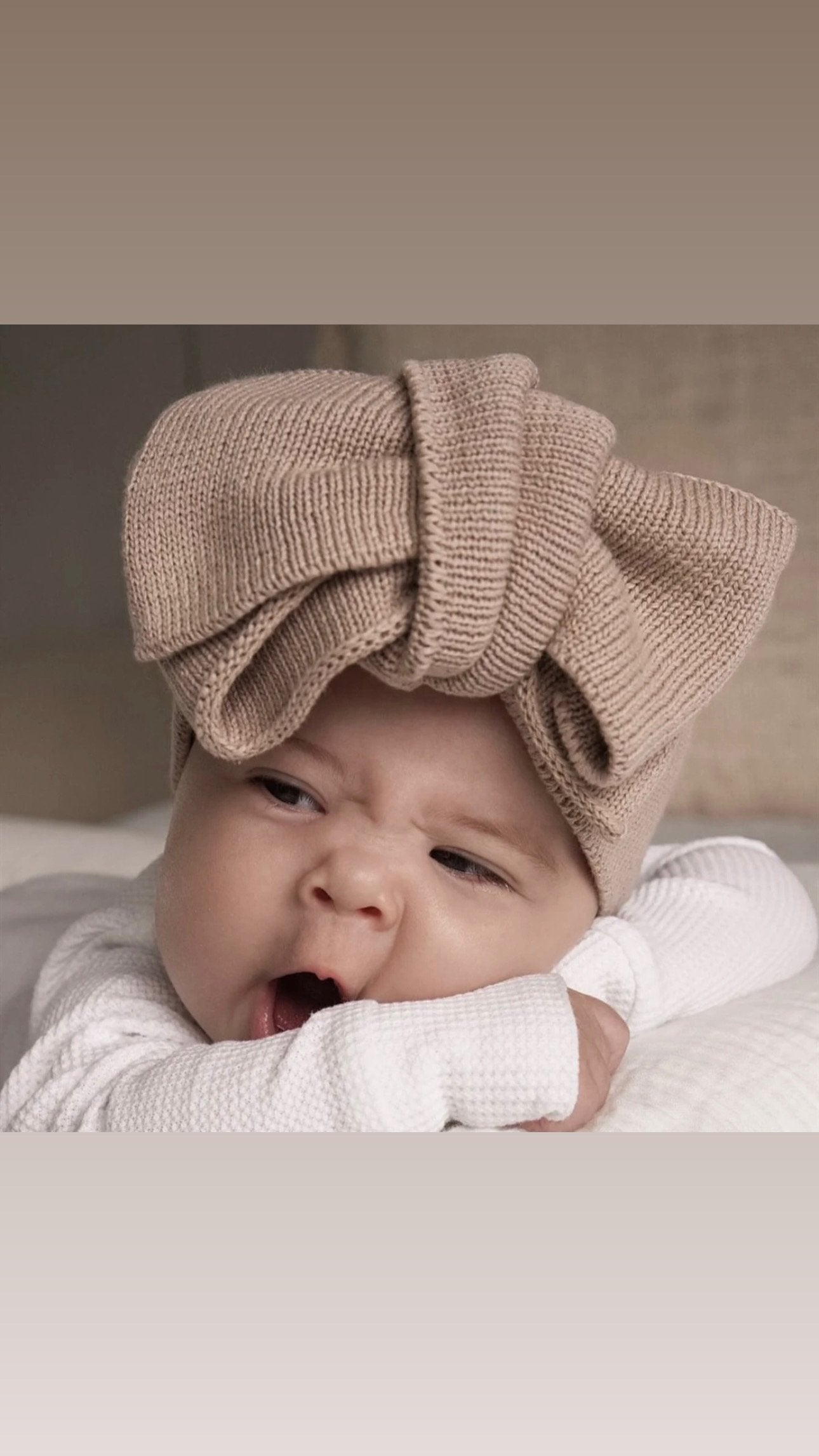 Newborn Knit Bows – Oversized Soft Turban Headbands for Babies