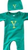 Personalized Baby Onesie & Hat – 100% Cotton with Name