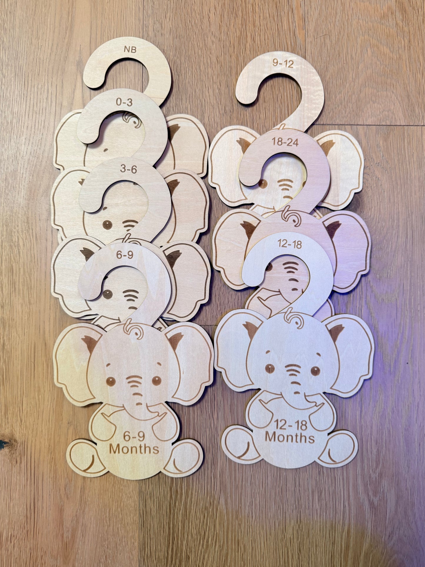 Baby Closet Size Dividers – Cute Elephant Design for Easy Sorting