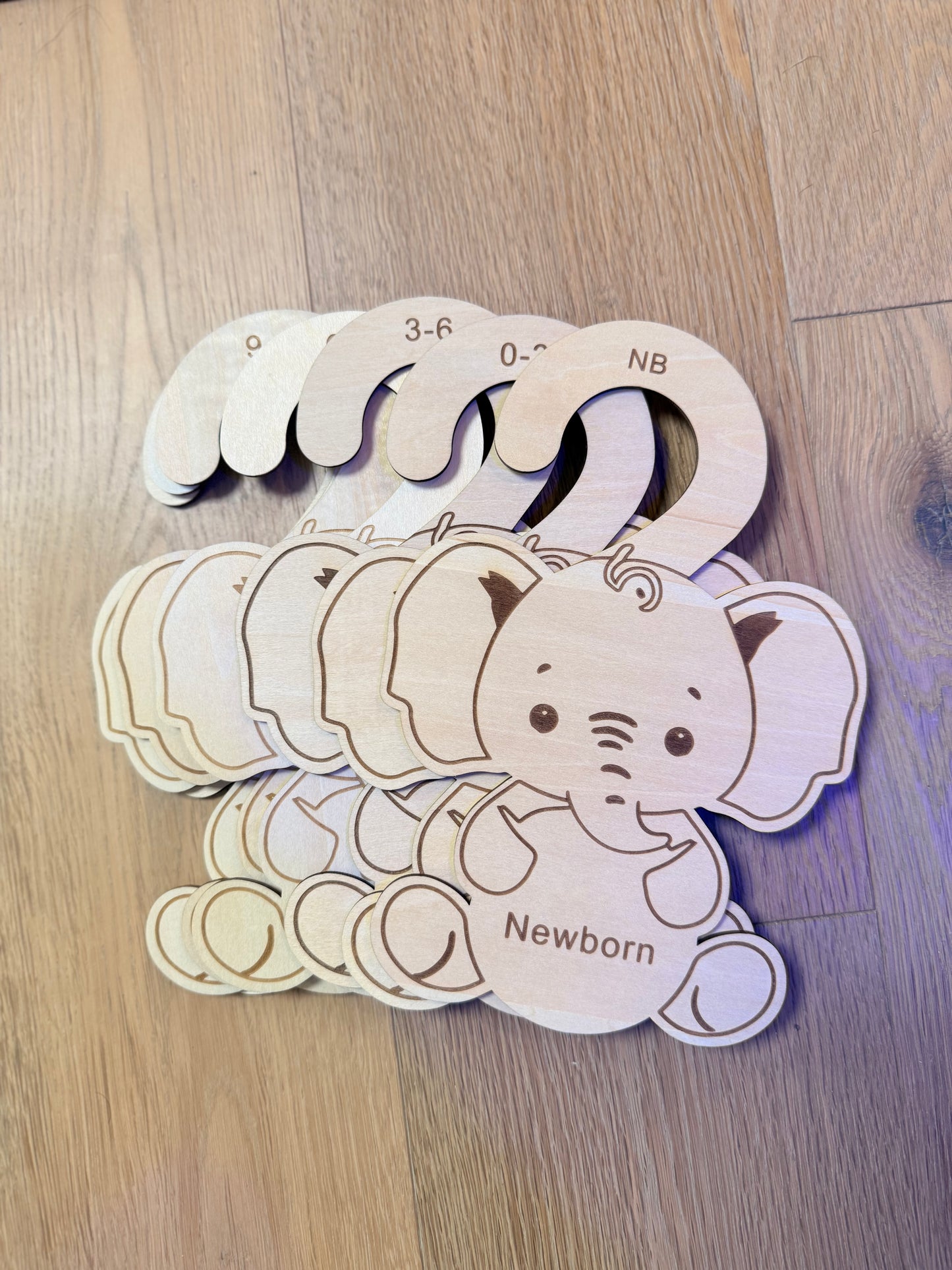 Baby Closet Size Dividers – Cute Elephant Design for Easy Sorting