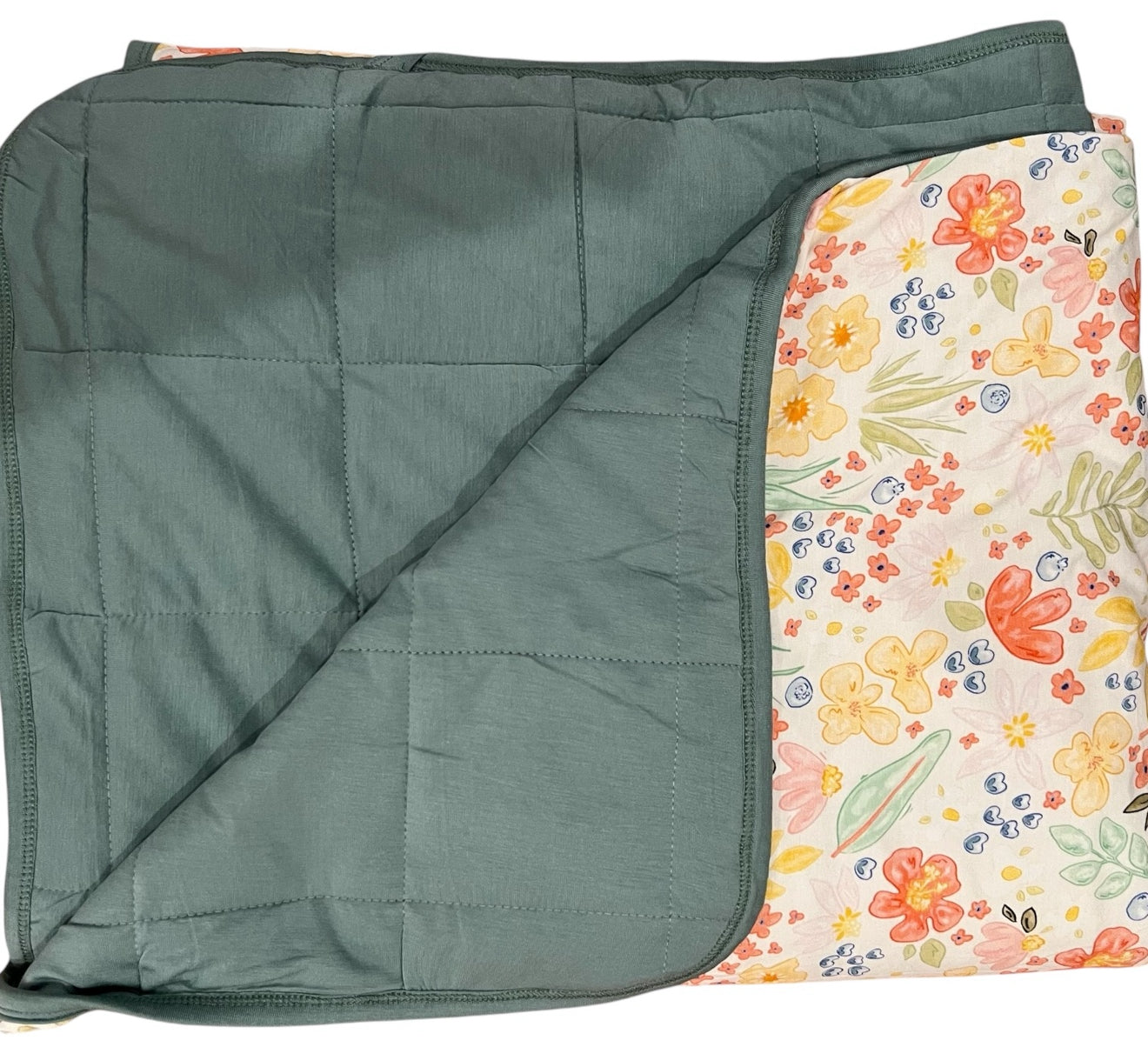 Personalized Bamboo Baby Blanket – My First Flower & Monogram