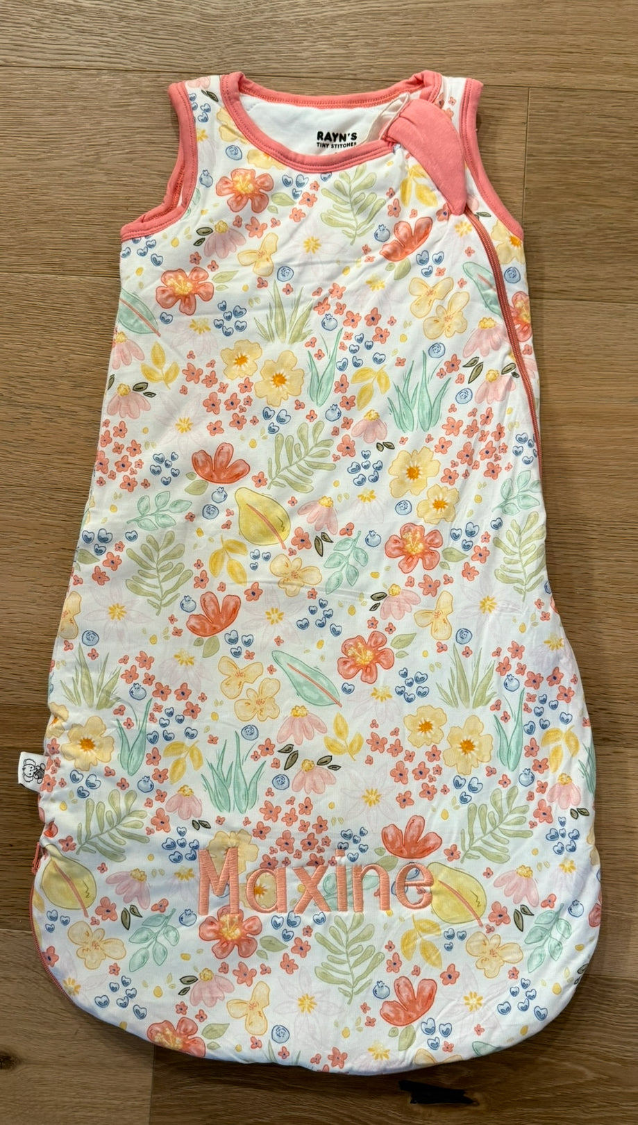 Personalized My First Flower Sleep Sack – Soft Bamboo Baby Wear