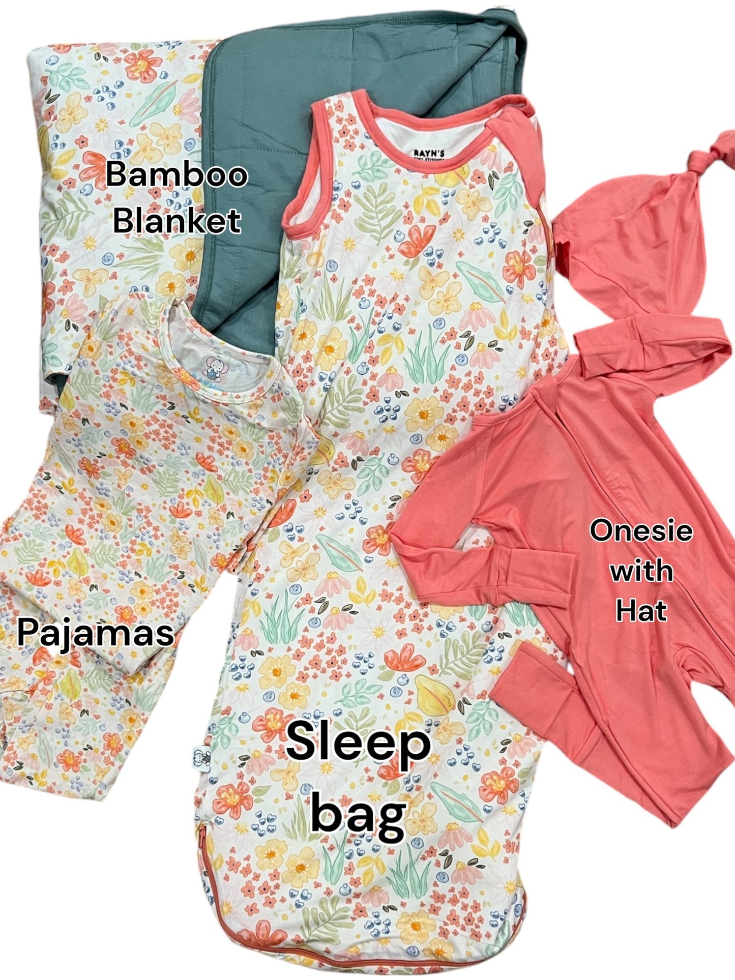 Personalized My First Flower Sleep Sack – Soft Bamboo Baby Wear