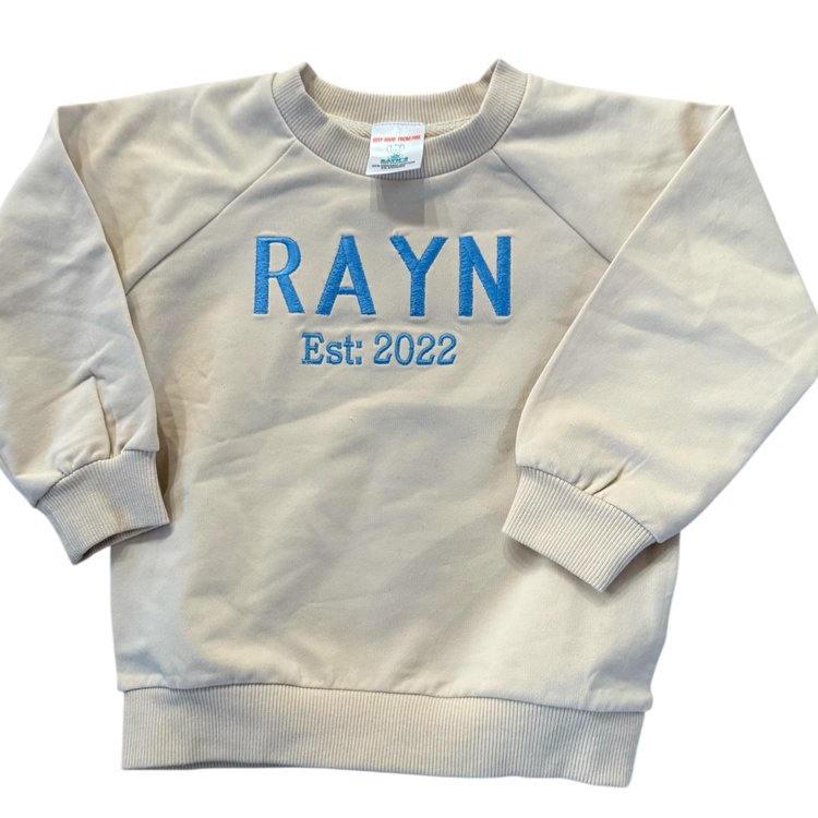 Custom Embroidered Baby Sweatshirt – Soft Bamboo Pullover