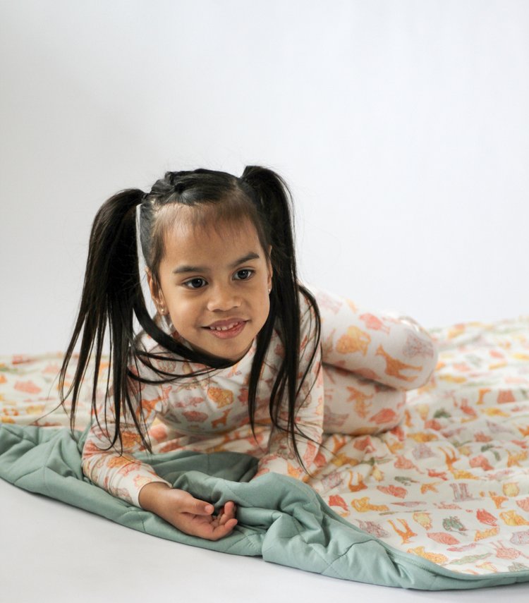 Whimsical Bamboo Baby Blanket – Soft, Warm & Reversible