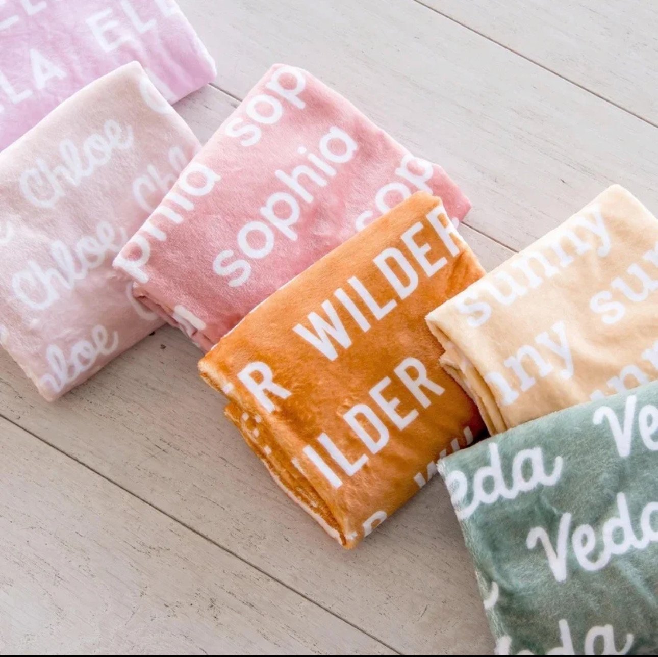Personalized Baby Blankets – Custom Name, Font & Color Options