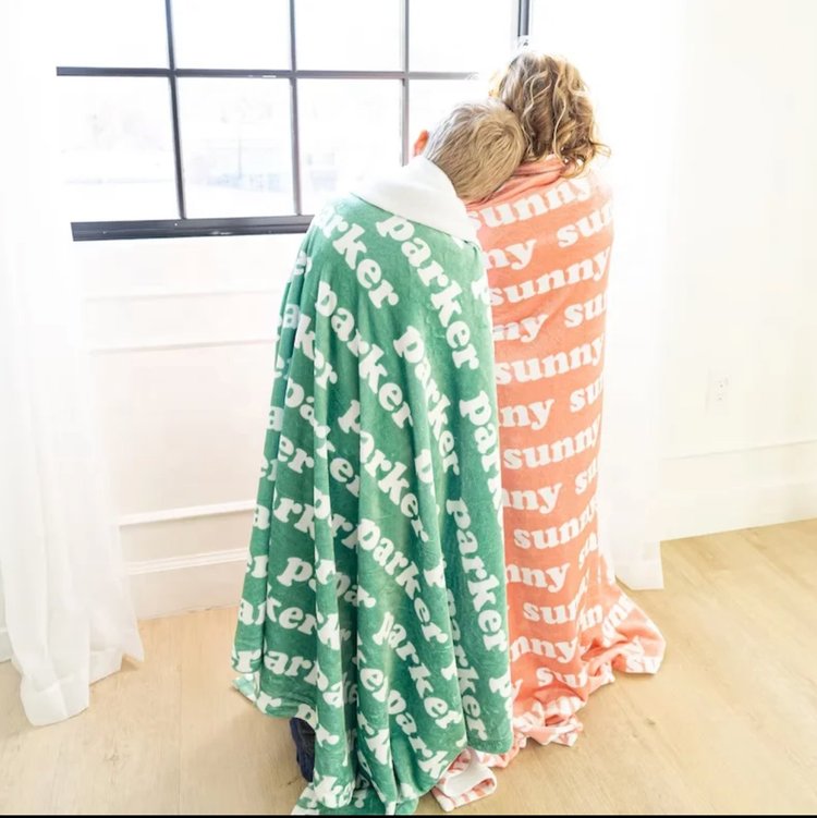 Personalized Baby Blankets – Custom Name, Font & Color Options