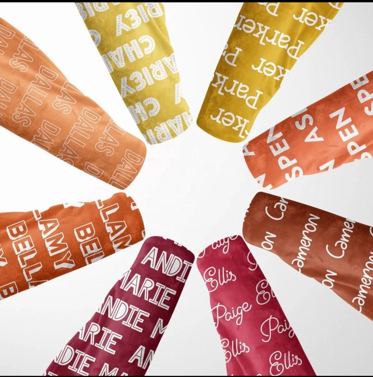Personalized Baby Blankets – Custom Name, Font & Color Options