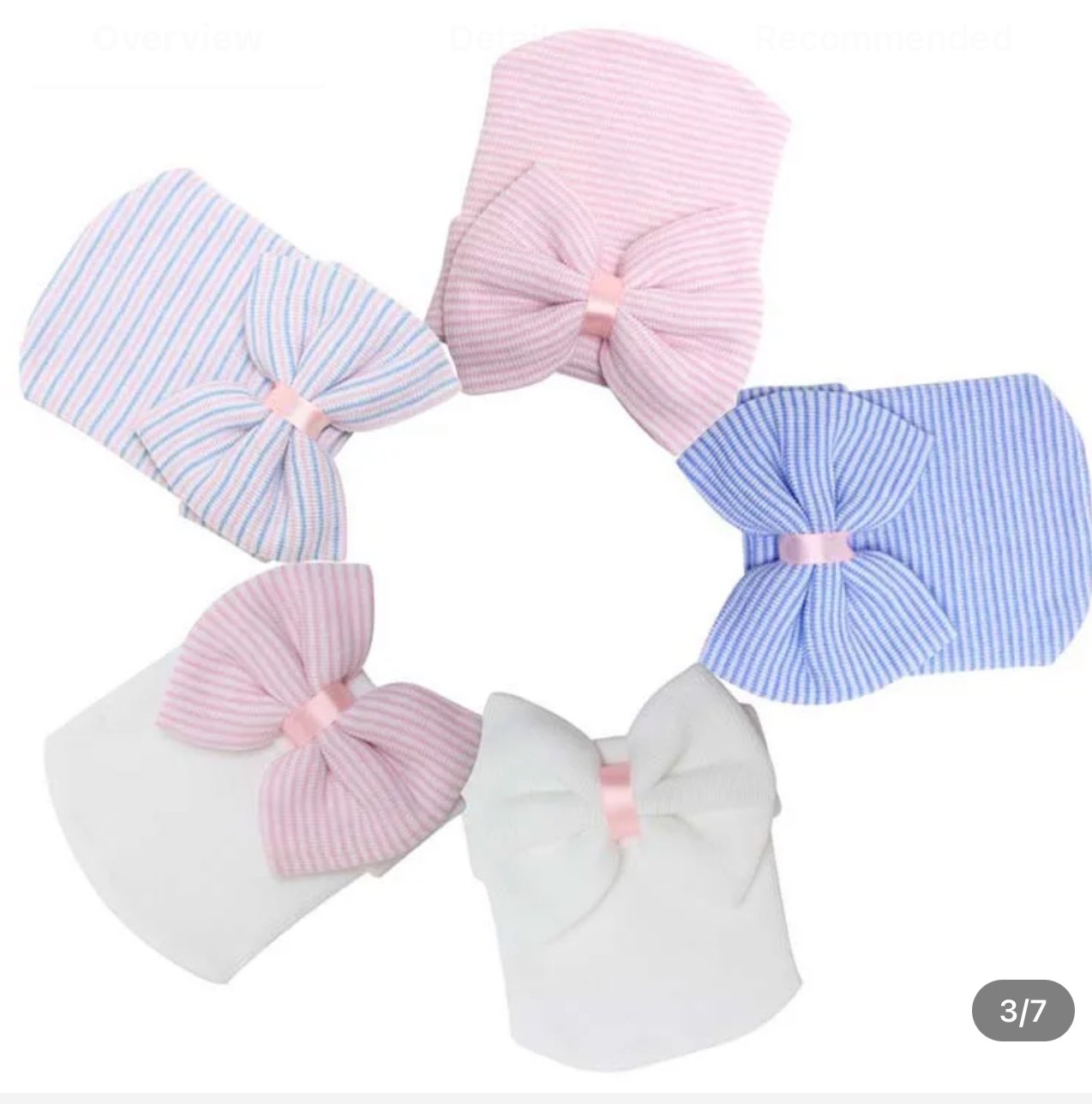 Newborn Baby Girl Hat – Cute Bow Hat for First Photos & Outfits