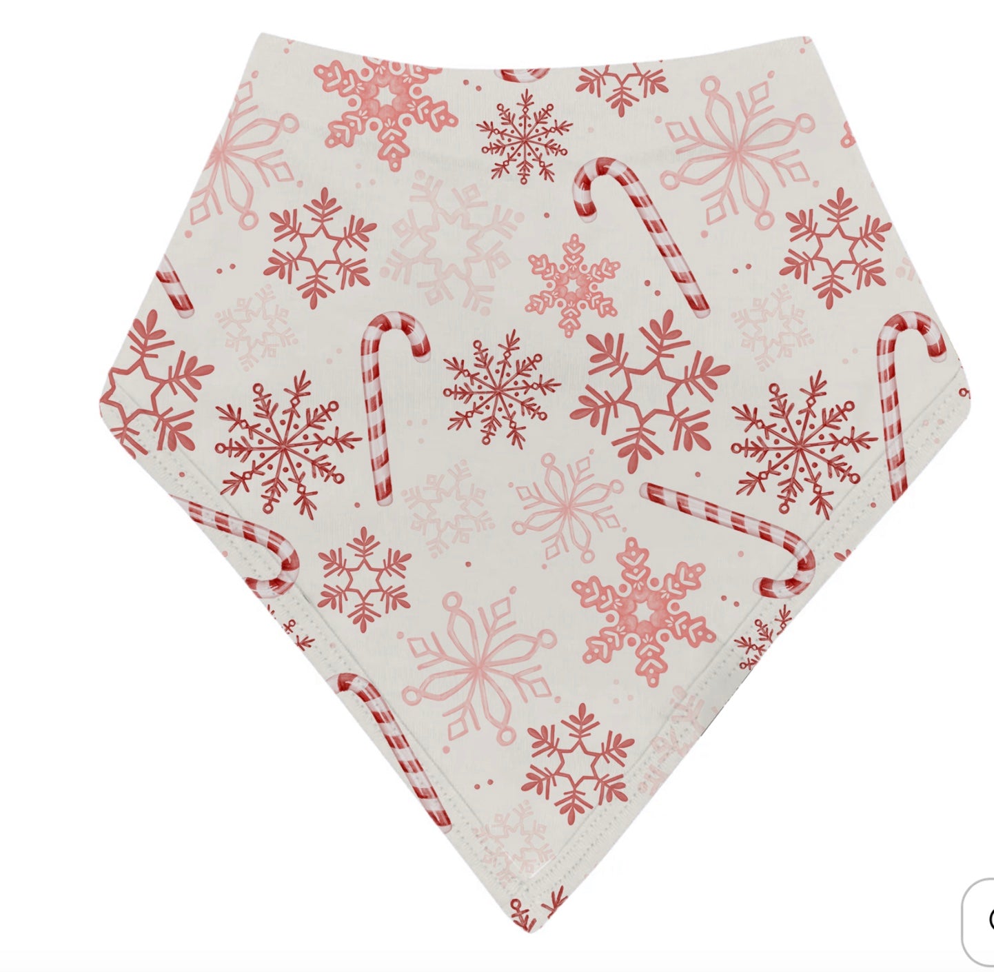 Lets Eat A Candy Cane: Bamboo Bib in Blue & Peach