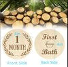 Baby Milestone Wooden Cards – Double-Sided Laser Engraved