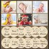 Baby Milestone Wooden Cards – Double-Sided Laser Engraved