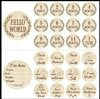 Baby Milestone Wooden Cards – Double-Sided Laser Engraved