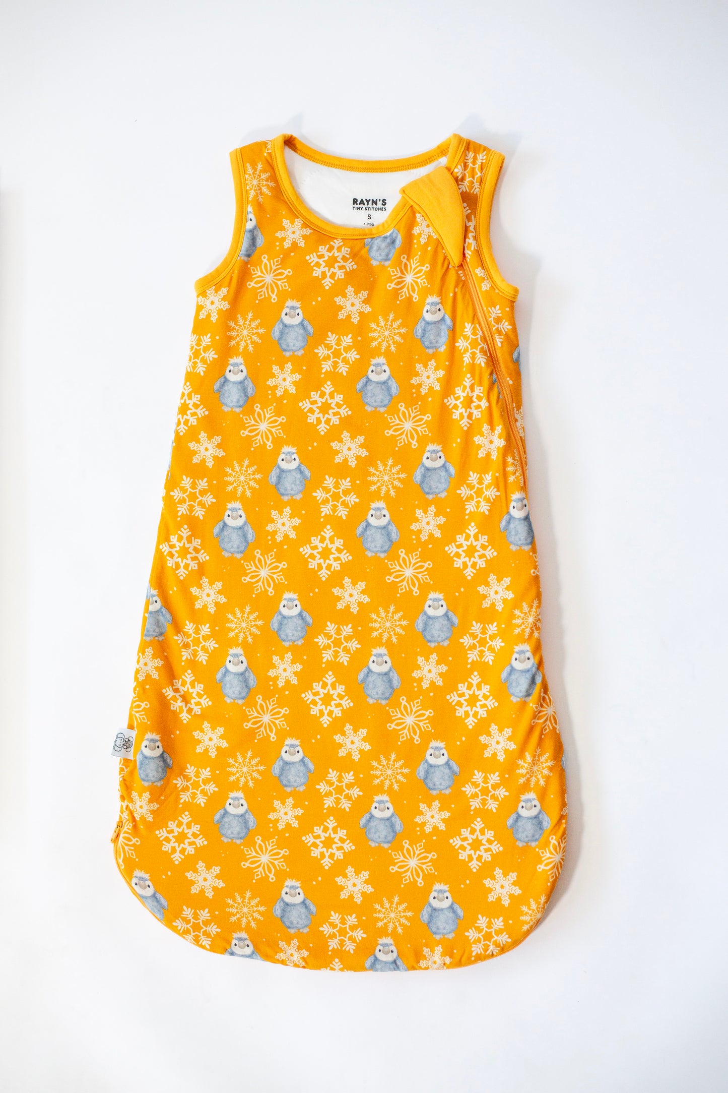 My First Snow Fall - Penguin Sleep Sack In Purple & Gold
