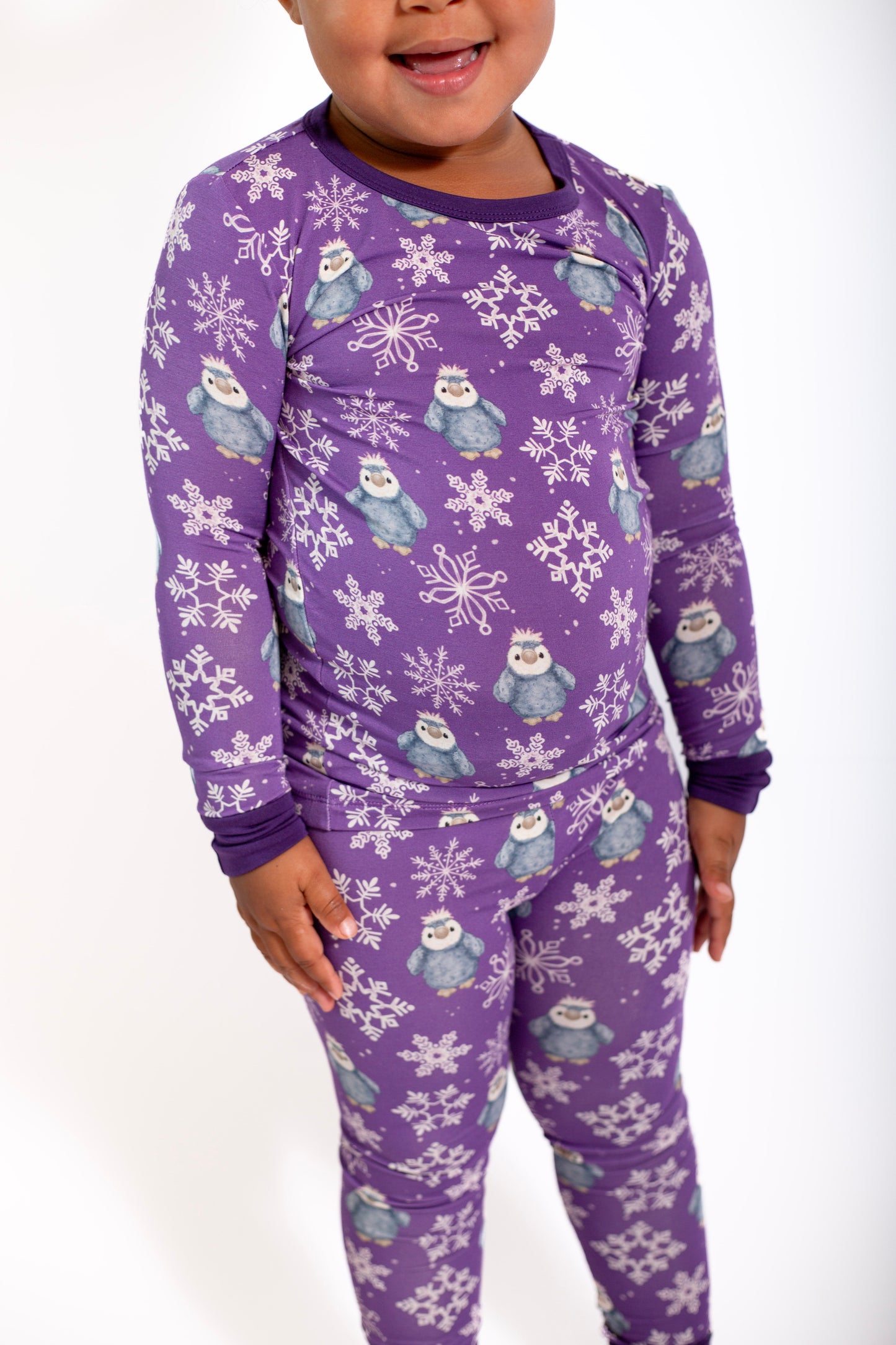 Lets Play In The Snow- Penguin 2 Piece Pajamas