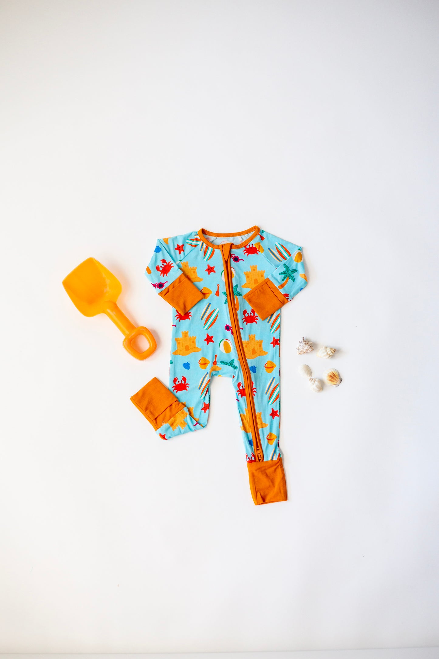 My First Beach Trip Bamboo Onesies – Soft, Ocean-Themed Baby Outfit