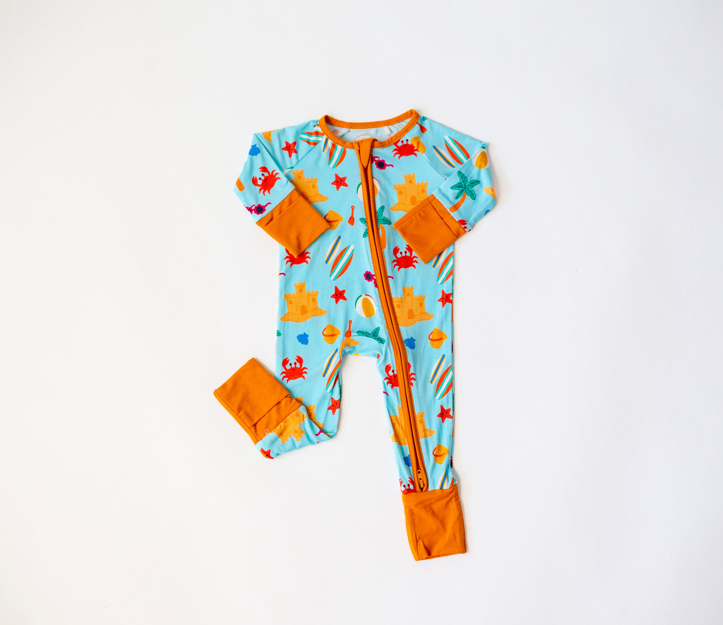 My First Beach Trip Bamboo Onesies – Soft, Ocean-Themed Baby Outfit
