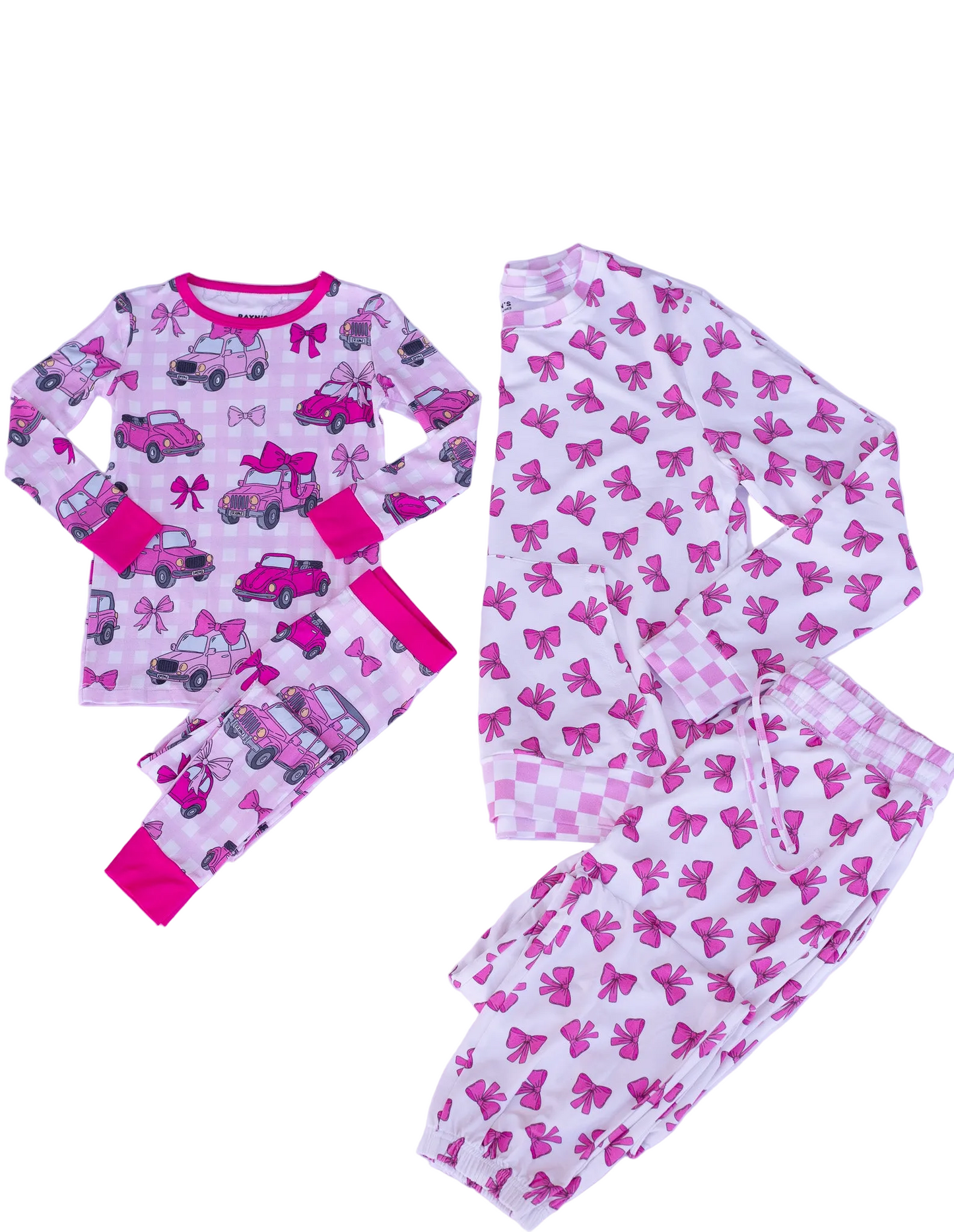 My First Pink Car Bamboo Two Piece Pajamas | Girls PJs