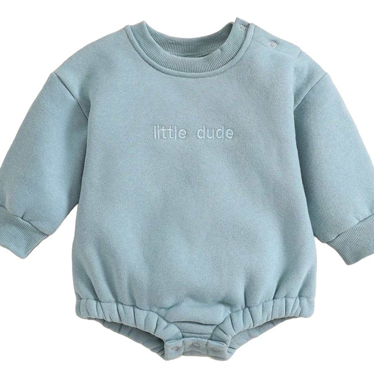 Little Dude Bubble Romper – Cotton, Comfy & Perfect for Fall