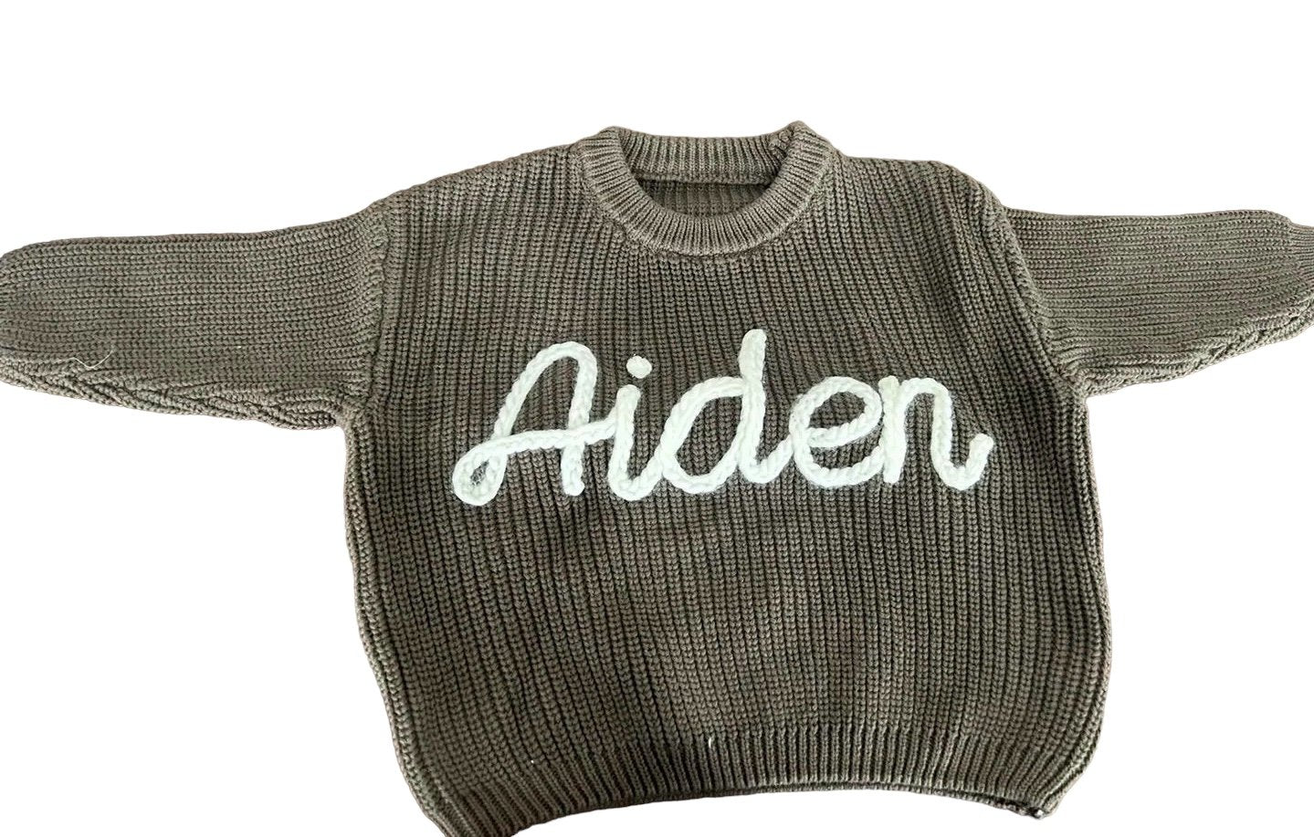 Hand Embroidered Personalized Baby Sweaters – Wool & Cashmere