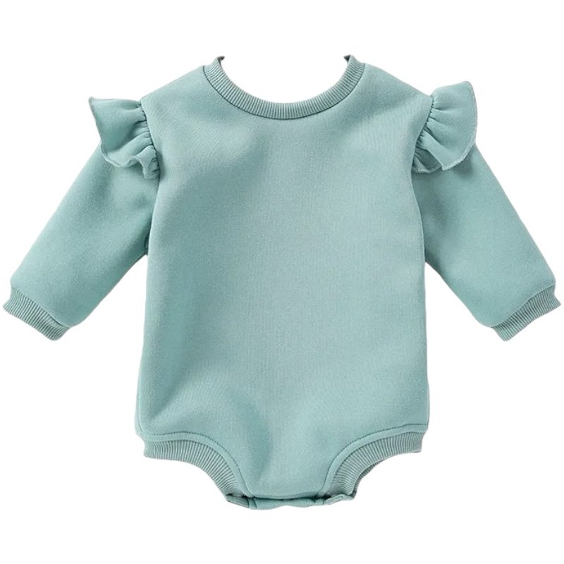Personalized Frill Fleece Onesie – Cozy & Stylish for Baby Girls