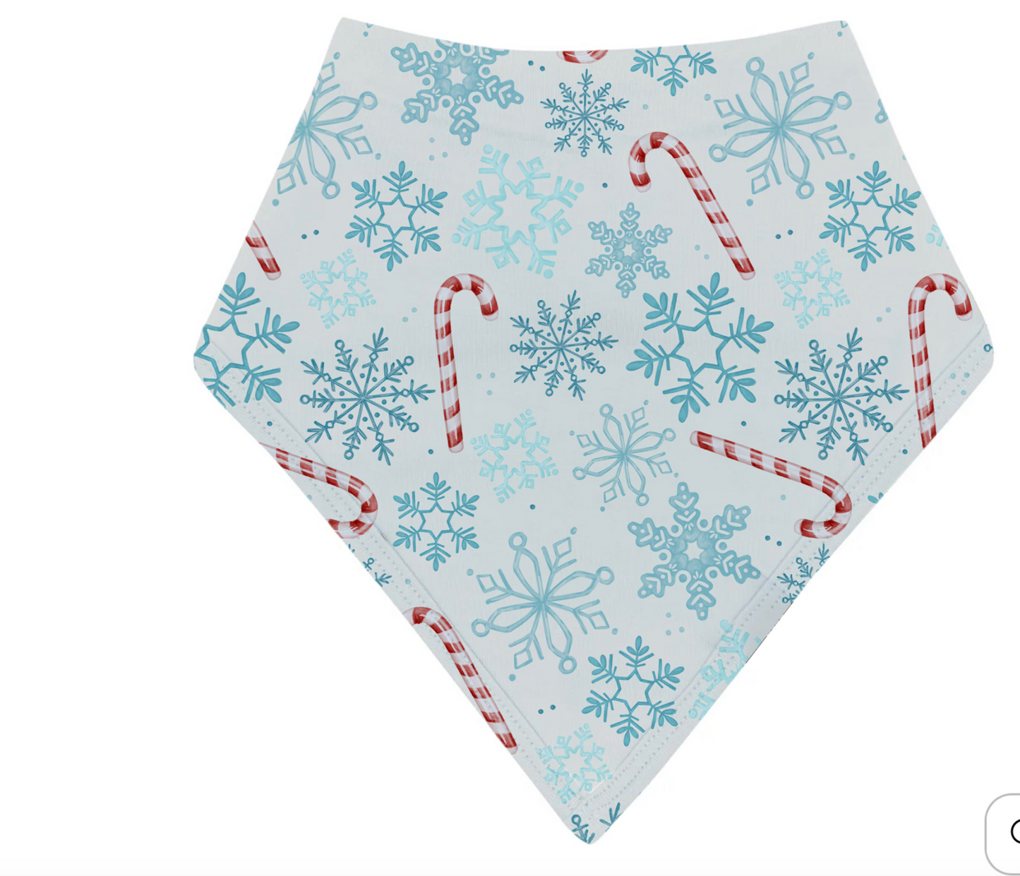 Lets Eat A Candy Cane: Bamboo Bib in Blue & Peach