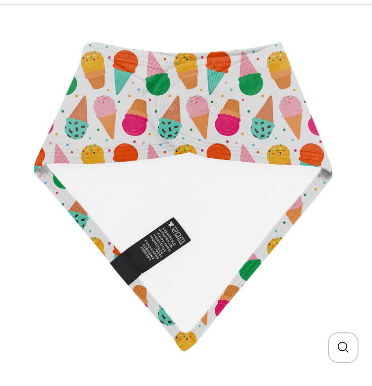Ice Cream Social Bib – Soft Bamboo Bib for Babies & Toddlers