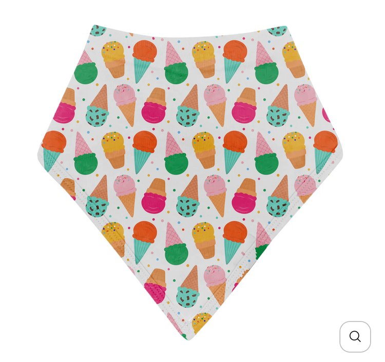 Ice Cream Social Bib – Soft Bamboo Bib for Babies & Toddlers