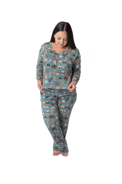 Women’s My First National Adventure Parks Long Sleeve Pajama Set | Wildlife Sleepwear | Rayn’s Tiny Stitches