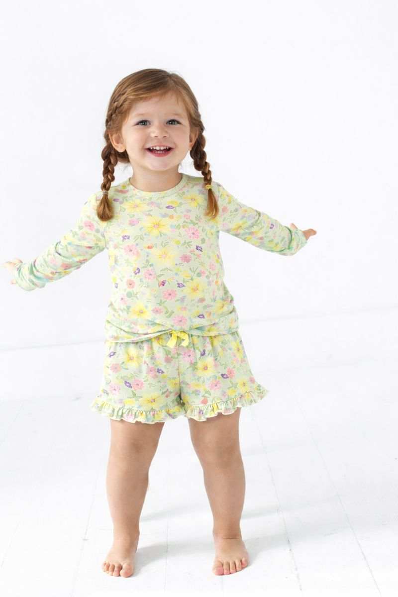 My First Flower Garden Bamboo Short Set | Mommy & Me