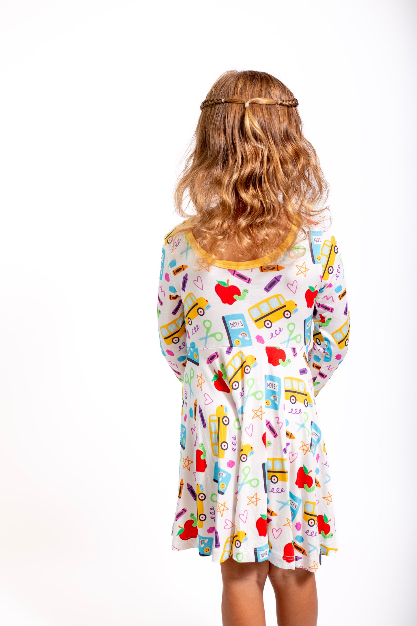 Lets Go To School: Long Sleeve Twirl Dress