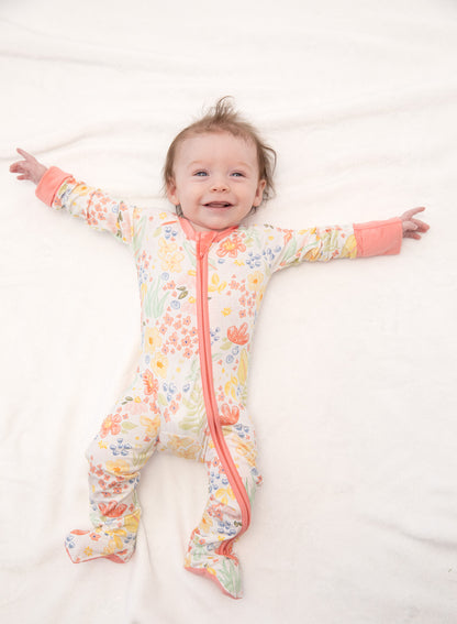 My First Flower Onesie/ With Footie
