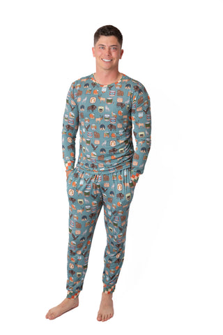 Men’s My First Adventure National Parks 2-Piece Pajama Set | Wildlife Sleepwear | Rayn’s Tiny Stitches