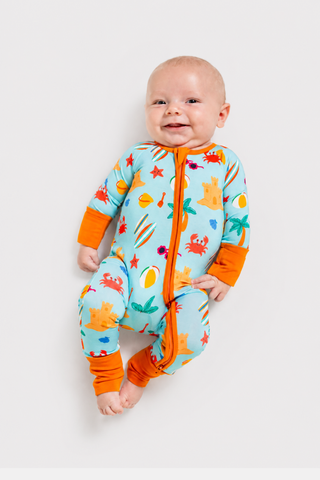 My First Beach Day:Bamboo Onesies,Soft, Ocean-Themed Baby Outfit