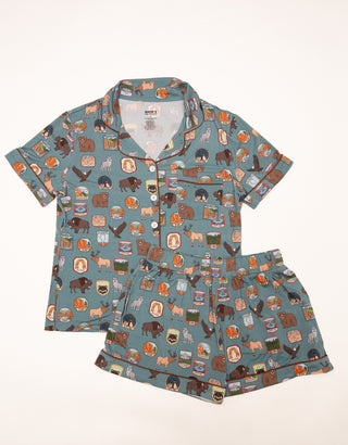 Women’s My First National Parks Adventure 2-Piece Shorts Pajama Set | Rayn’s Tiny Stitches