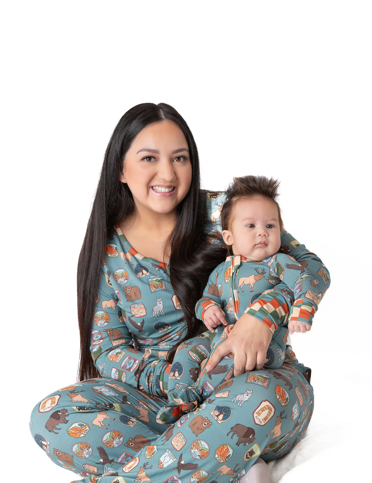 My First  National Parks Adventure Double Zip Onesie | Wildlife Baby Outfit | Rayn’s Tiny Stitches