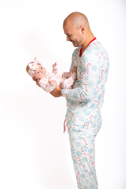Lets Eat A Candy Cane: Mens 2 Piece Mens Pajamas