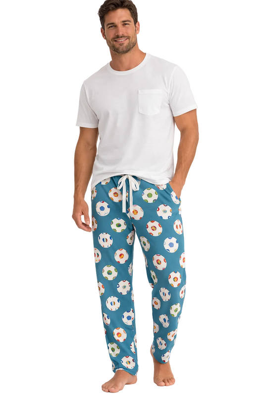 My First Soccer Match Men’s Bamboo Pajamas | Soccer Sleepwear Set