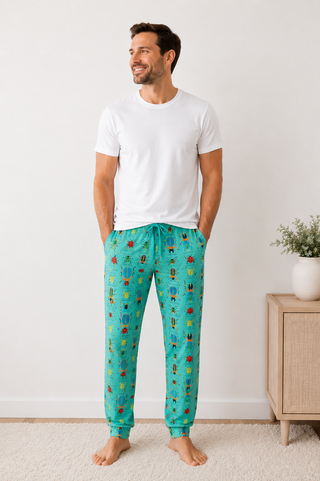 My First Beetle Bonanza™ Men's Bamboo Pajama Pants | Soft Bamboo Sleep Pants with Pockets
