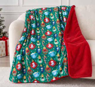 My First Christmas Toddler Bamboo Blanket: Ornament Design