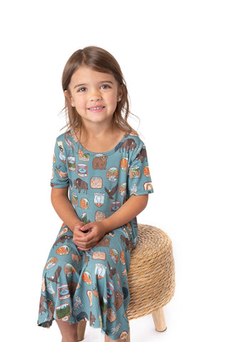 My First National Parks Adventure Girls Dress | Nature Print Dress Sizes 2-6