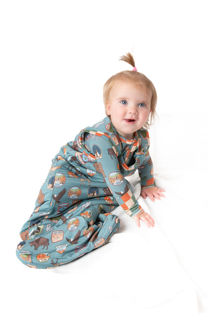My First  National Parks Adventure Sleep Sack | Wildlife Baby Wearable Blanket