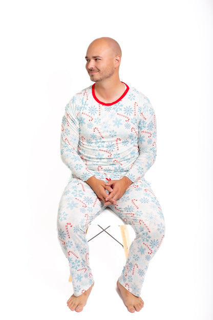 Lets Eat A Candy Cane: Mens 2 Piece Mens Pajamas