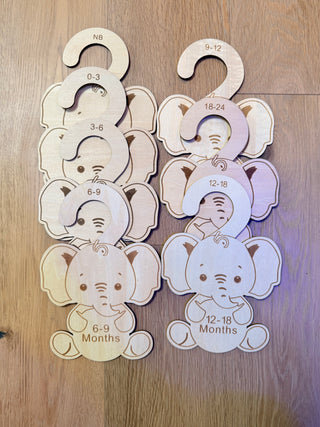 Baby Closet Size Dividers – Cute Elephant Design for Easy Sorting