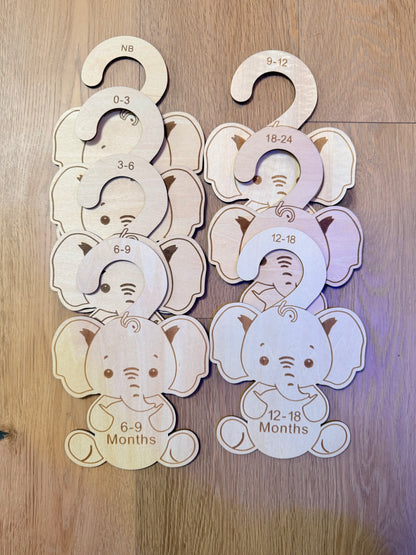 Baby Closet Size Dividers – Cute Elephant Design for Easy Sorting