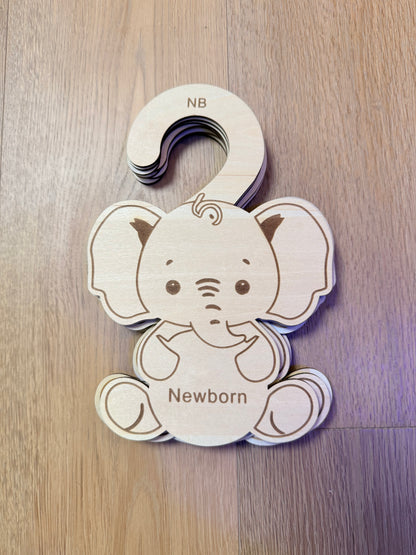 Baby Closet Size Dividers – Cute Elephant Design for Easy Sorting