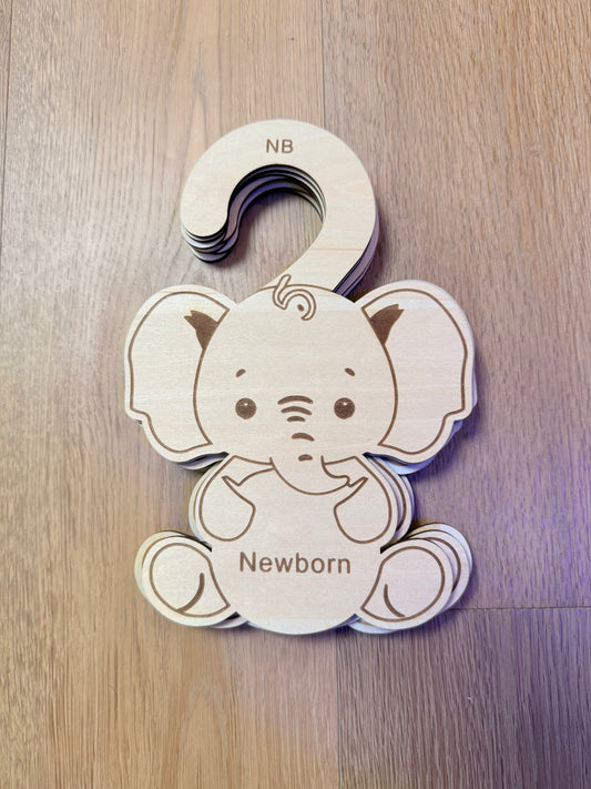 Baby Closet Size Dividers – Cute Elephant Design for Easy Sorting